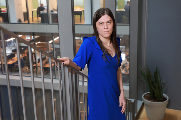 Lily Stone, a transgender woman at Natural Intelligence said she experienced discrimination at a prior workplace. Photo: Dana Kopel Lily Stone, a transgender woman at Natural Intelligence said she experienced discrimination at a prior workplace. Photo: Dana Kopel