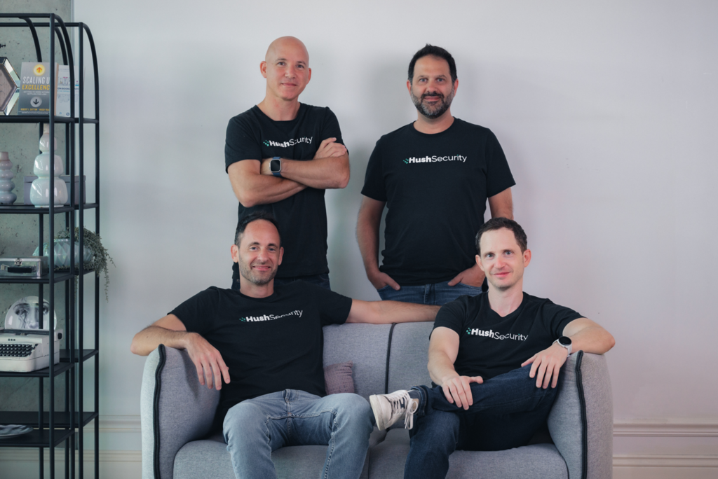 Co-Founders clockwise from top left: Chief Customer Officer Chen Nisnkorn, CTO Shmulik Ladkani, VP R&D Alon Horowitz, CEO Micha Rave. (Photo: PR ) Hush team